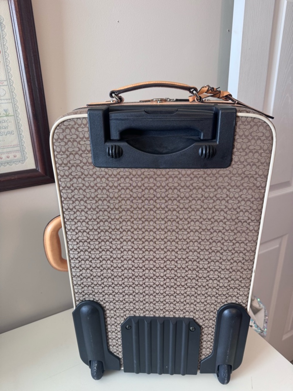 COACH Mini Signature Jaquard Rolling Suitcase - Picture 2 of 14